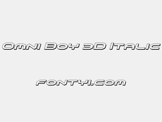 Omni Boy 3D Italic