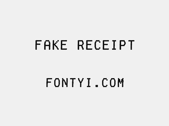 Fake Receipt