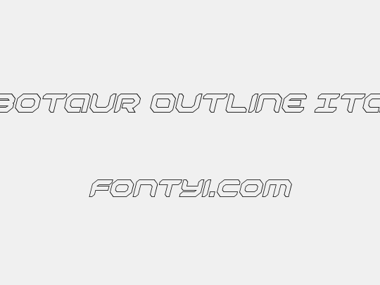 Robotaur Outline Italic