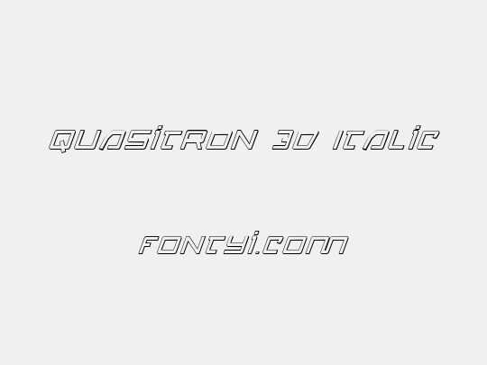 Quasitron 3D Italic