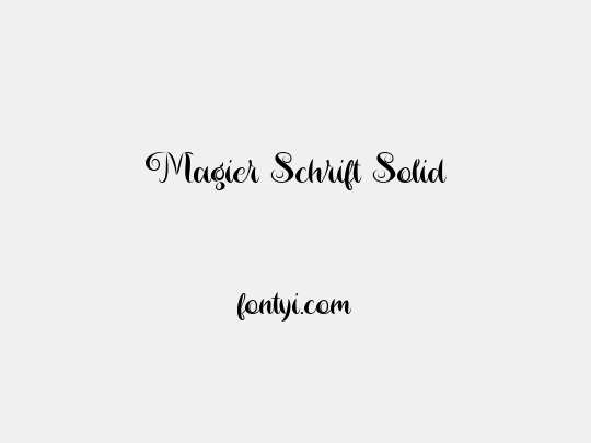 Magier Schrift Solid