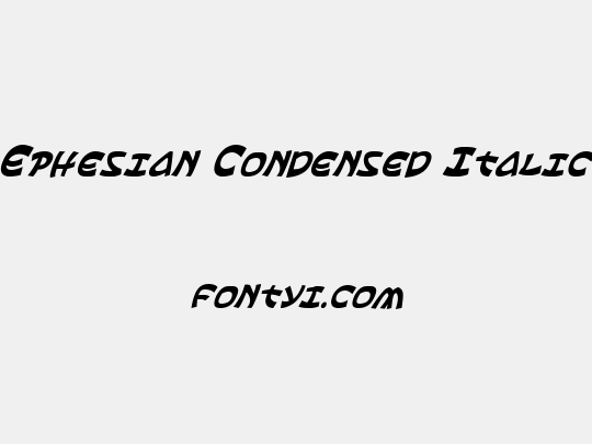 Ephesian Condensed Italic