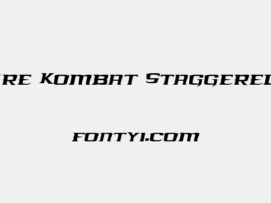 Kreature Kombat Staggered Italic