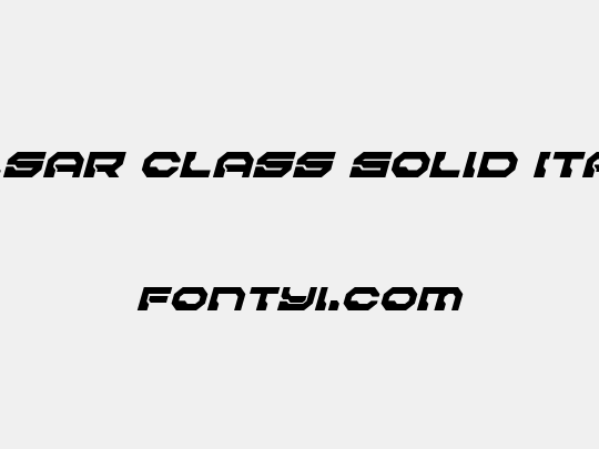 Pulsar Class Solid Italic