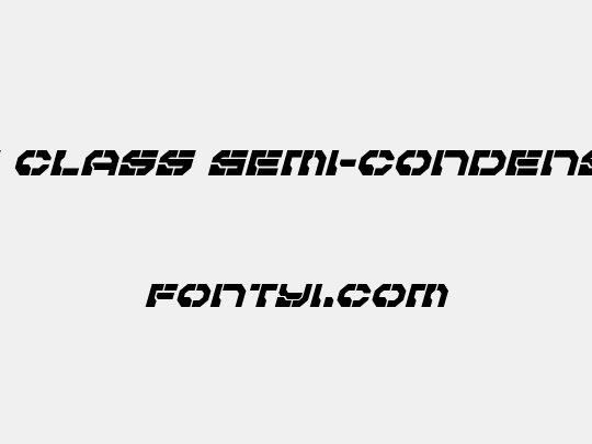 Pulsar Class Semi-Condensed Italic