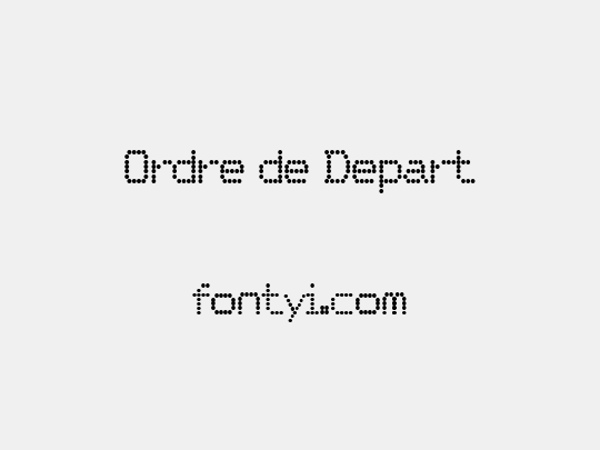 Ordre de Depart