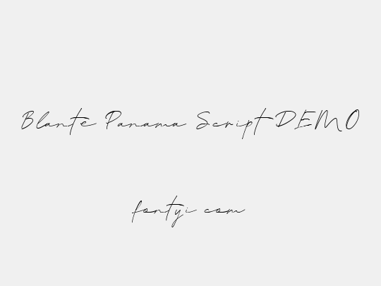 Blante Panama Script DEMO