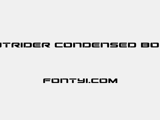 Outrider Condensed Bold