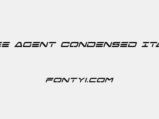 Free Agent Condensed Italic