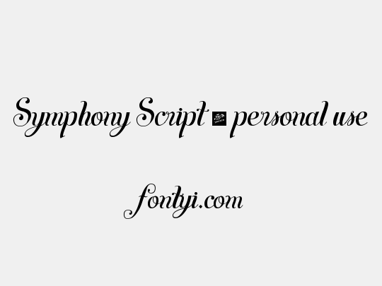 Symphony Script - personal use