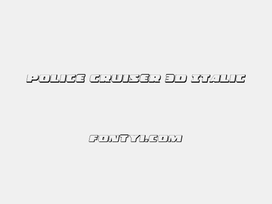 Police Cruiser 3D Italic