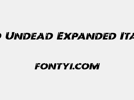 Red Undead Expanded Italic