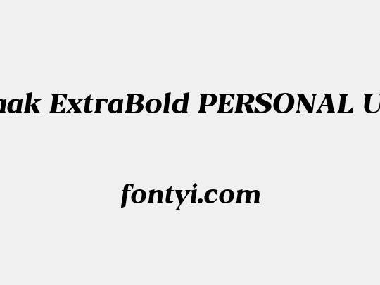 Blaak ExtraBold PERSONAL USE