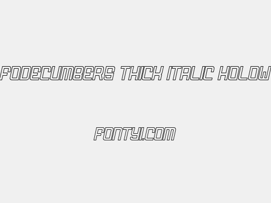 FODECUMBERS THICK ITALIC HOLOW