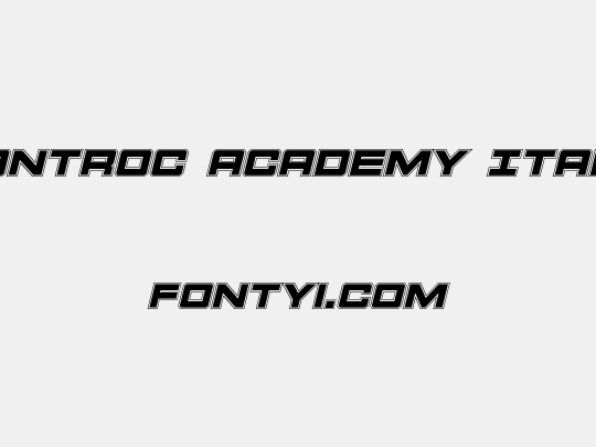 Montroc Academy Italic