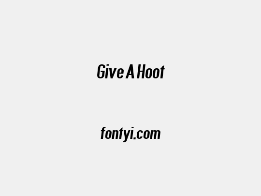 Give A Hoot