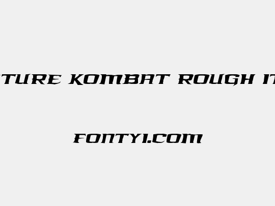 Kreature Kombat Rough Italic