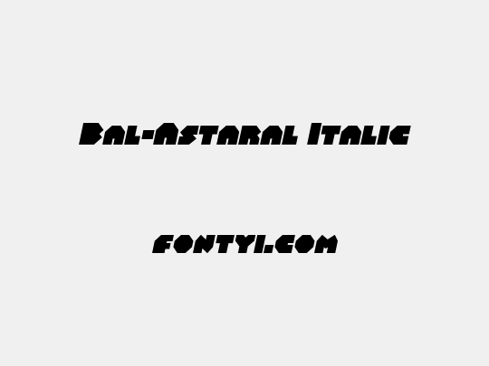 Bal-Astaral Italic