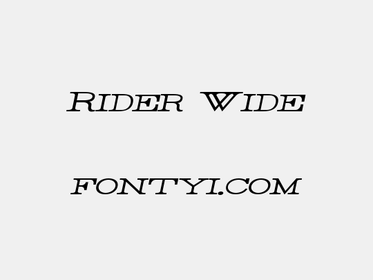 Rider Wide
