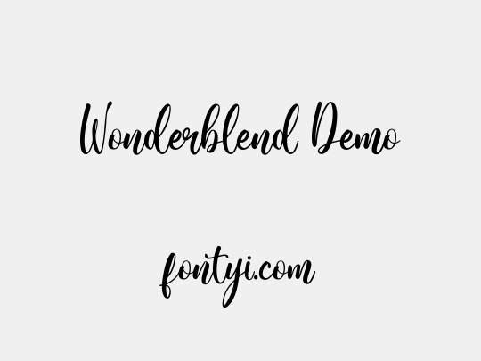 Wonderblend Demo