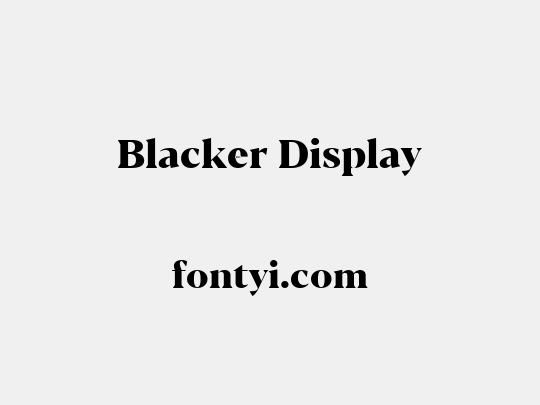 Blacker Display