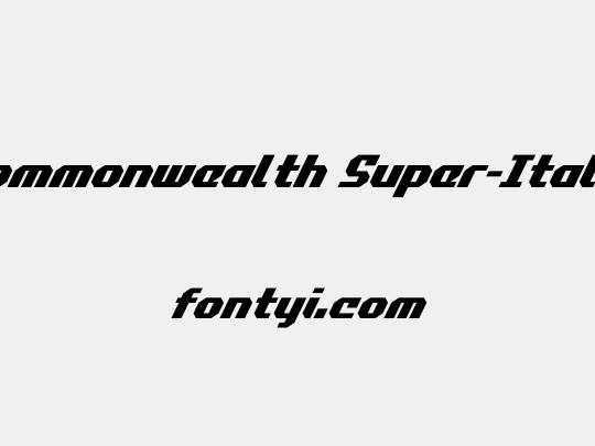 Commonwealth Super-Italic