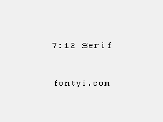 7:12 Serif