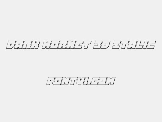 Dark Hornet 3D Italic