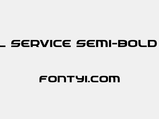 Federal Service Semi-Bold Expanded