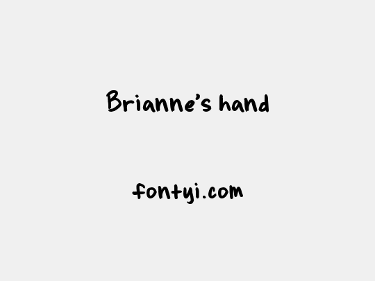 Brianne's hand
