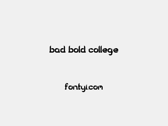 bad bold college