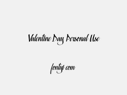 Valentine Day Personal Use