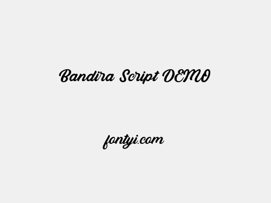 Bandira Script DEMO