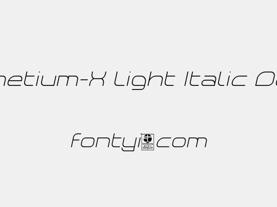 Planetium-X Light Italic Demo
