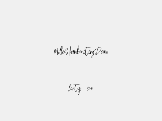 Milles handwriting Demo