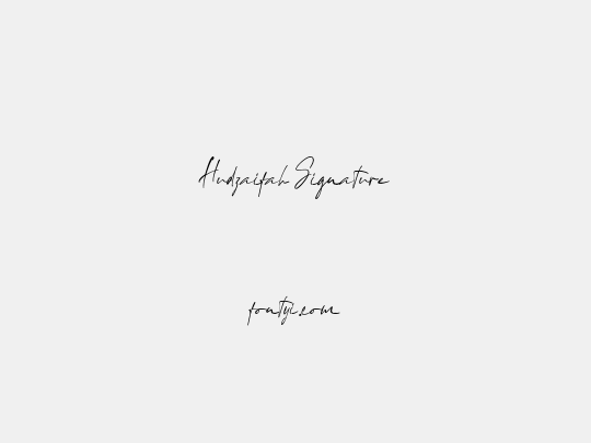 Hudzaifah Signature
