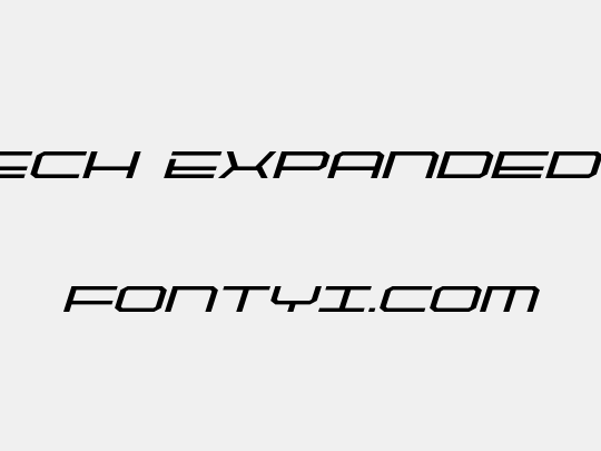 QuickTech Expanded Italic