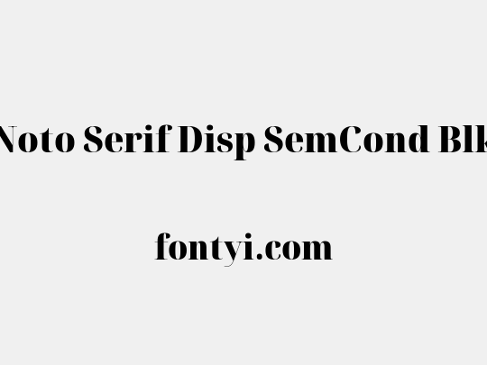 Noto Serif Disp SemCond Blk