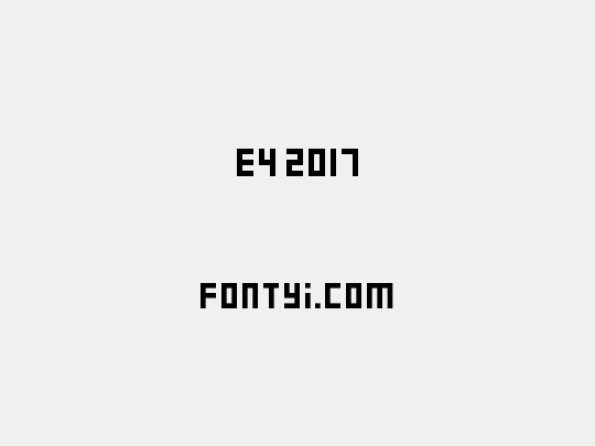 E4 2017