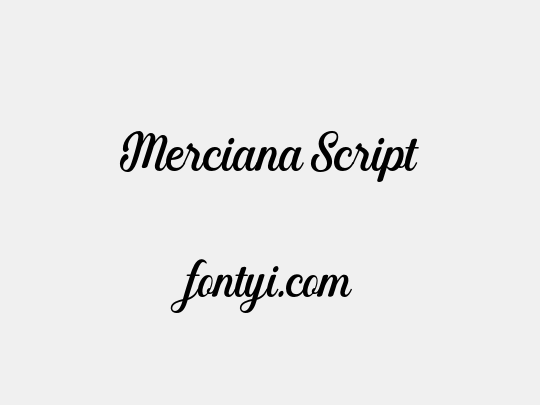 Merciana Script