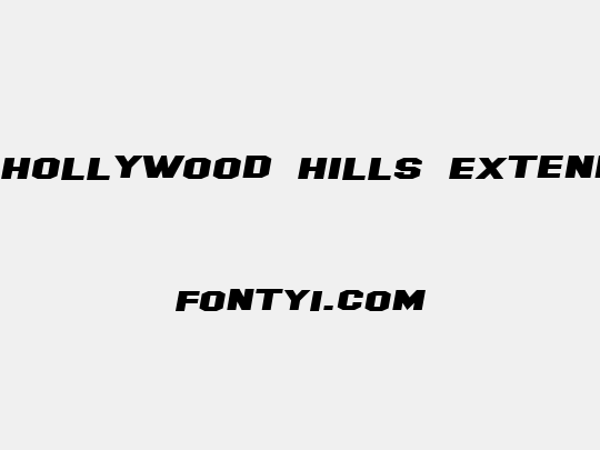 SF Hollywood Hills Extended