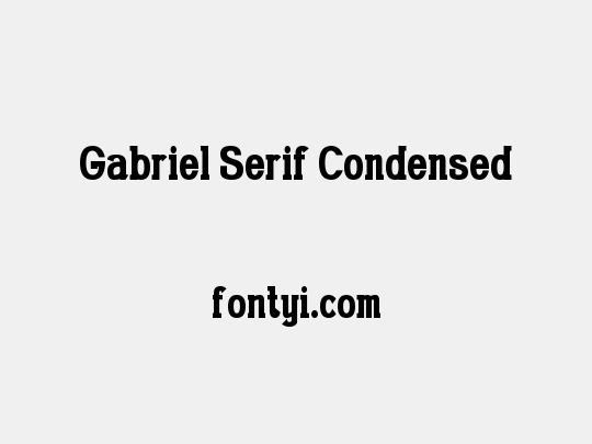 Gabriel Serif Condensed