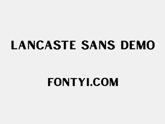 Lancaste Sans Demo