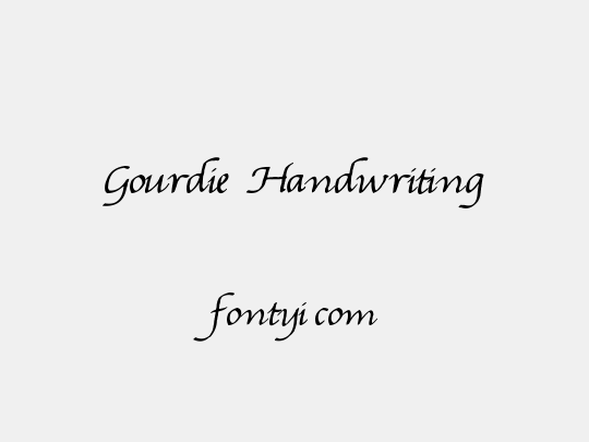 Gourdie Handwriting