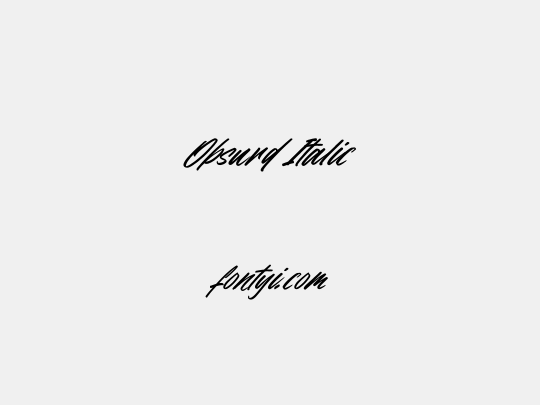 Obsurd Italic