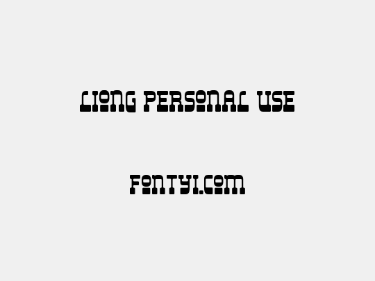 Liong Personal Use