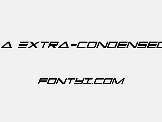 Capella Extra-condensed Italic