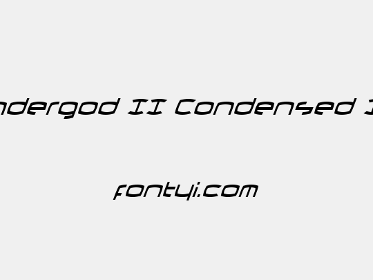 Thundergod II Condensed Italic