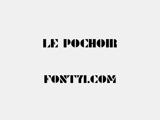 Le Pochoir