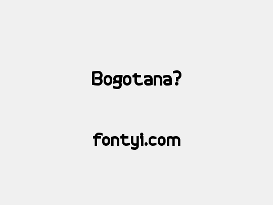 Bogotana?